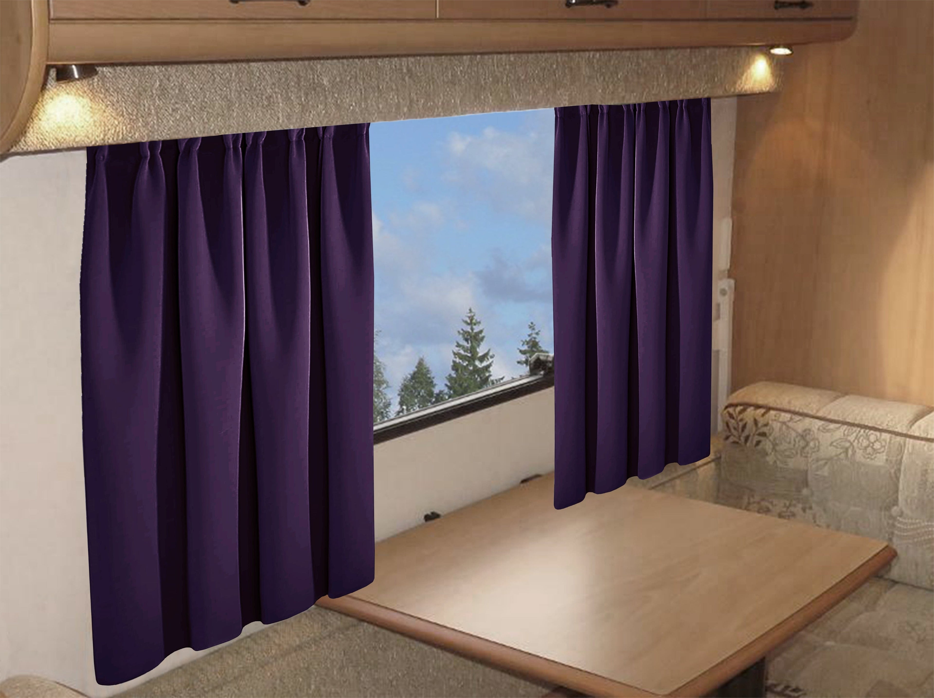 OLIVIA ROCCO Caravan Blackout Curtains – Thermal Pencil Pleat Door Panels