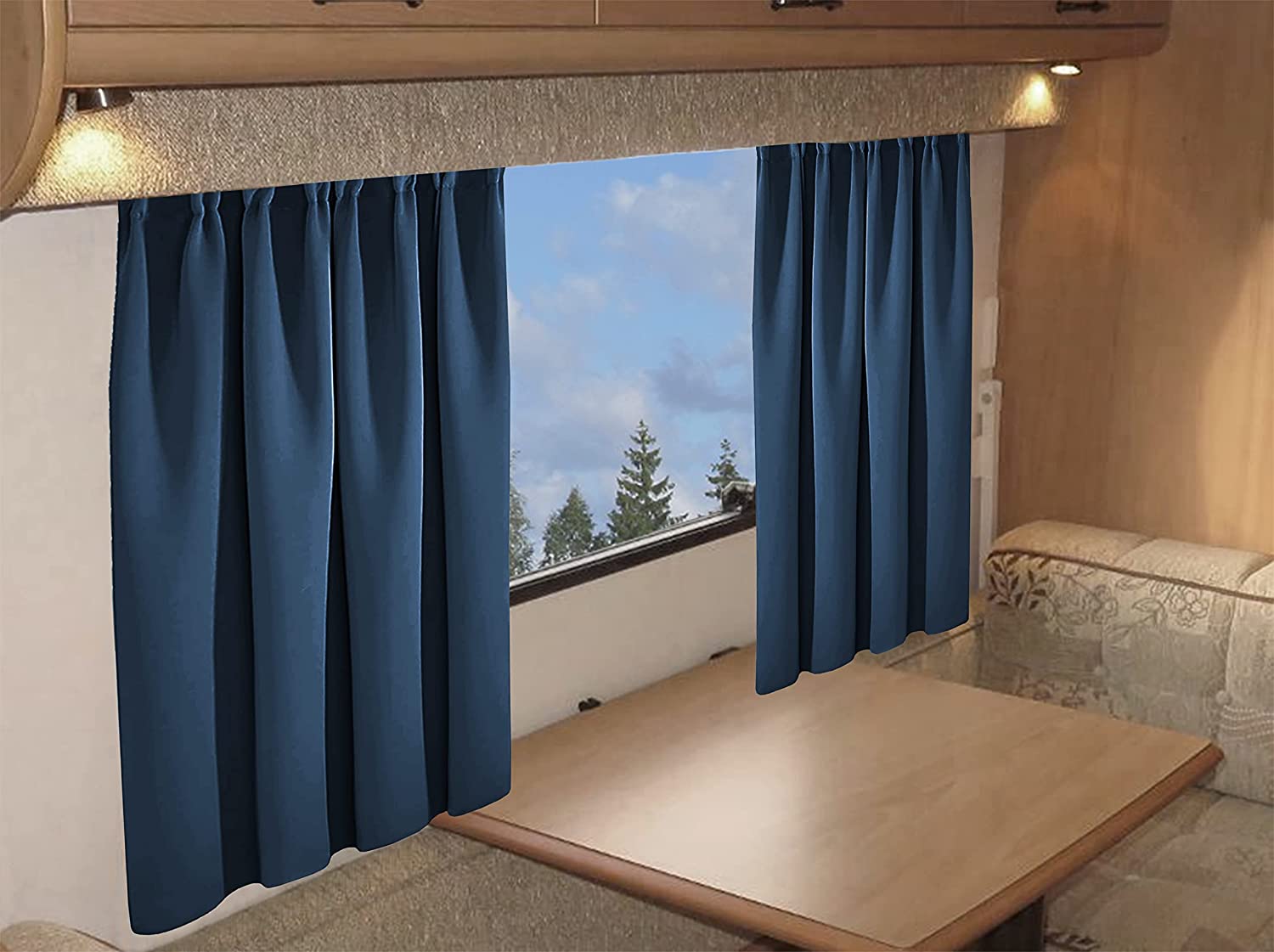 OLIVIA ROCCO Caravan Blackout Curtains – Thermal Pencil Pleat Door Panels