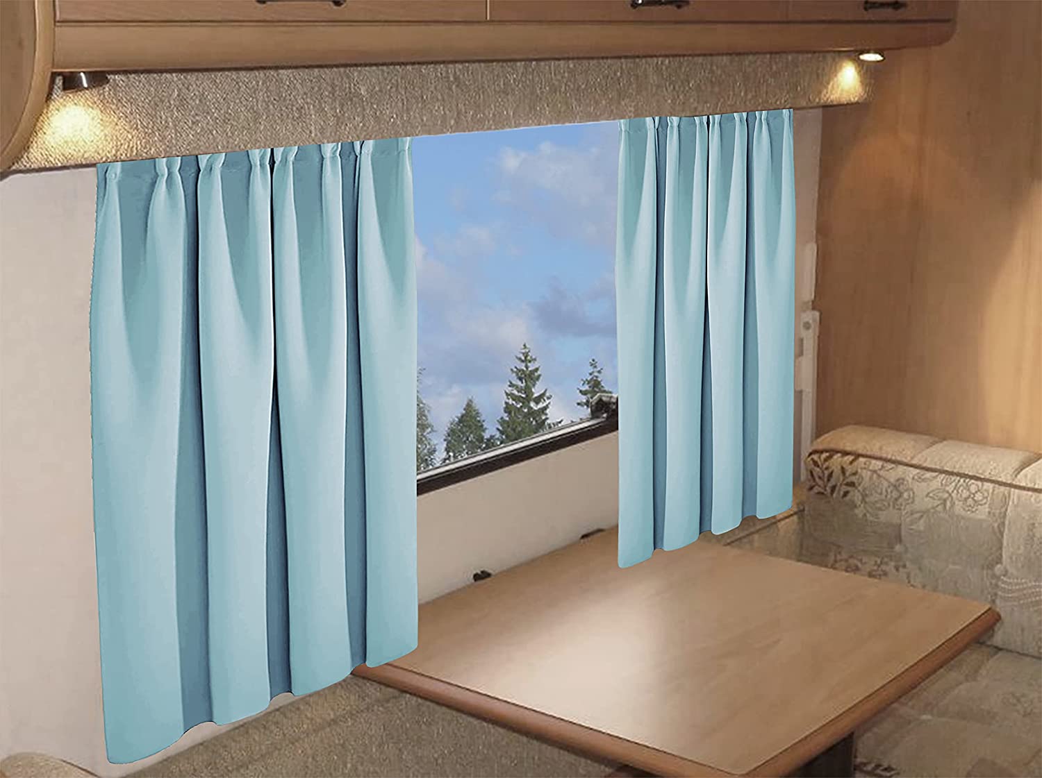 OLIVIA ROCCO Caravan Blackout Curtains – Thermal Pencil Pleat Door Panels