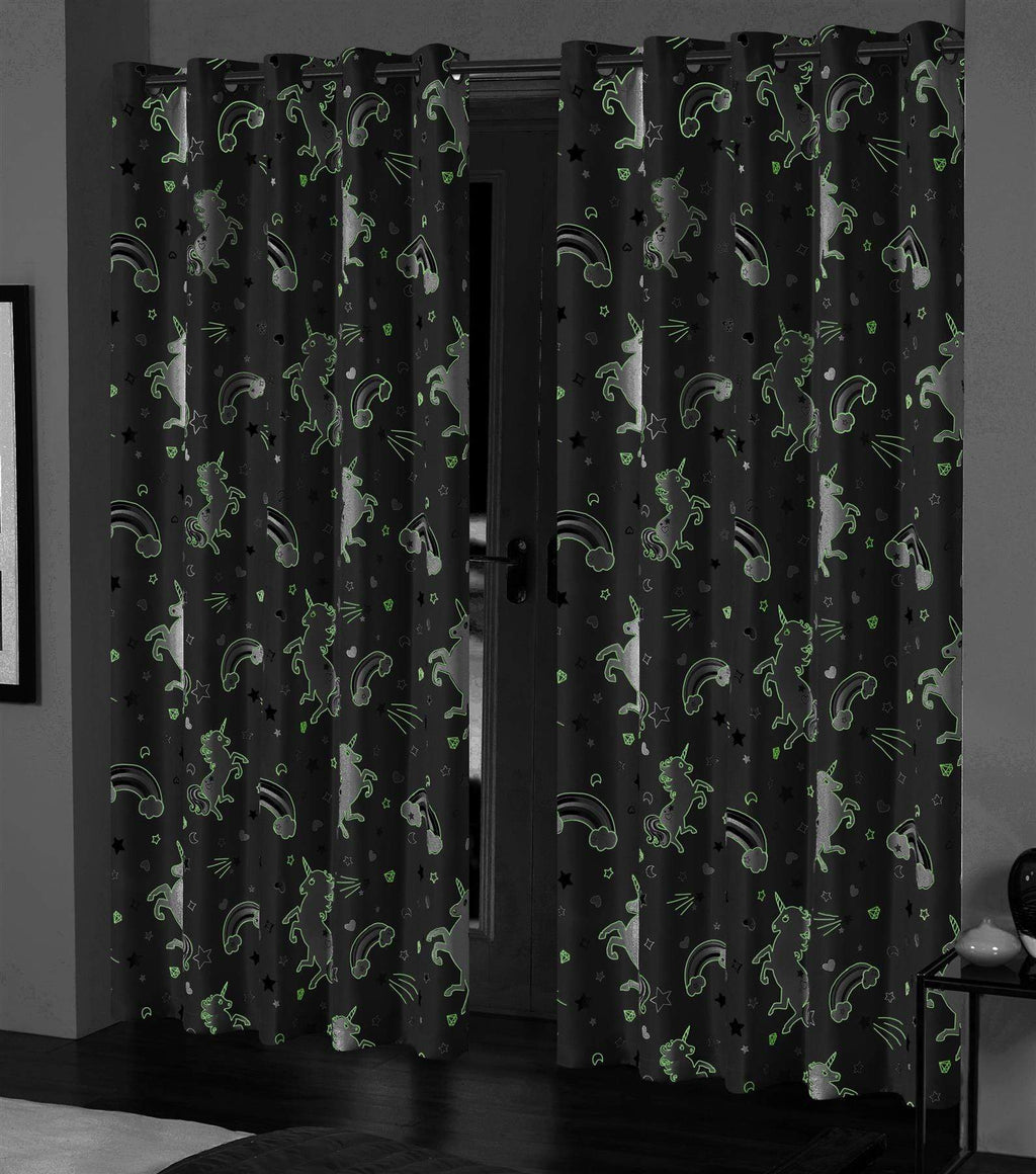 OLIVIA ROCCO Glow In The Dark Blackout Curtains – Thermal Noise Reducing
