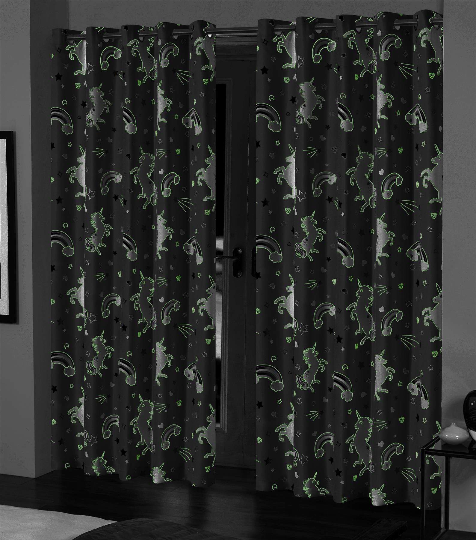 OLIVIA ROCCO Glow In The Dark Blackout Curtains – Thermal Noise Reducing