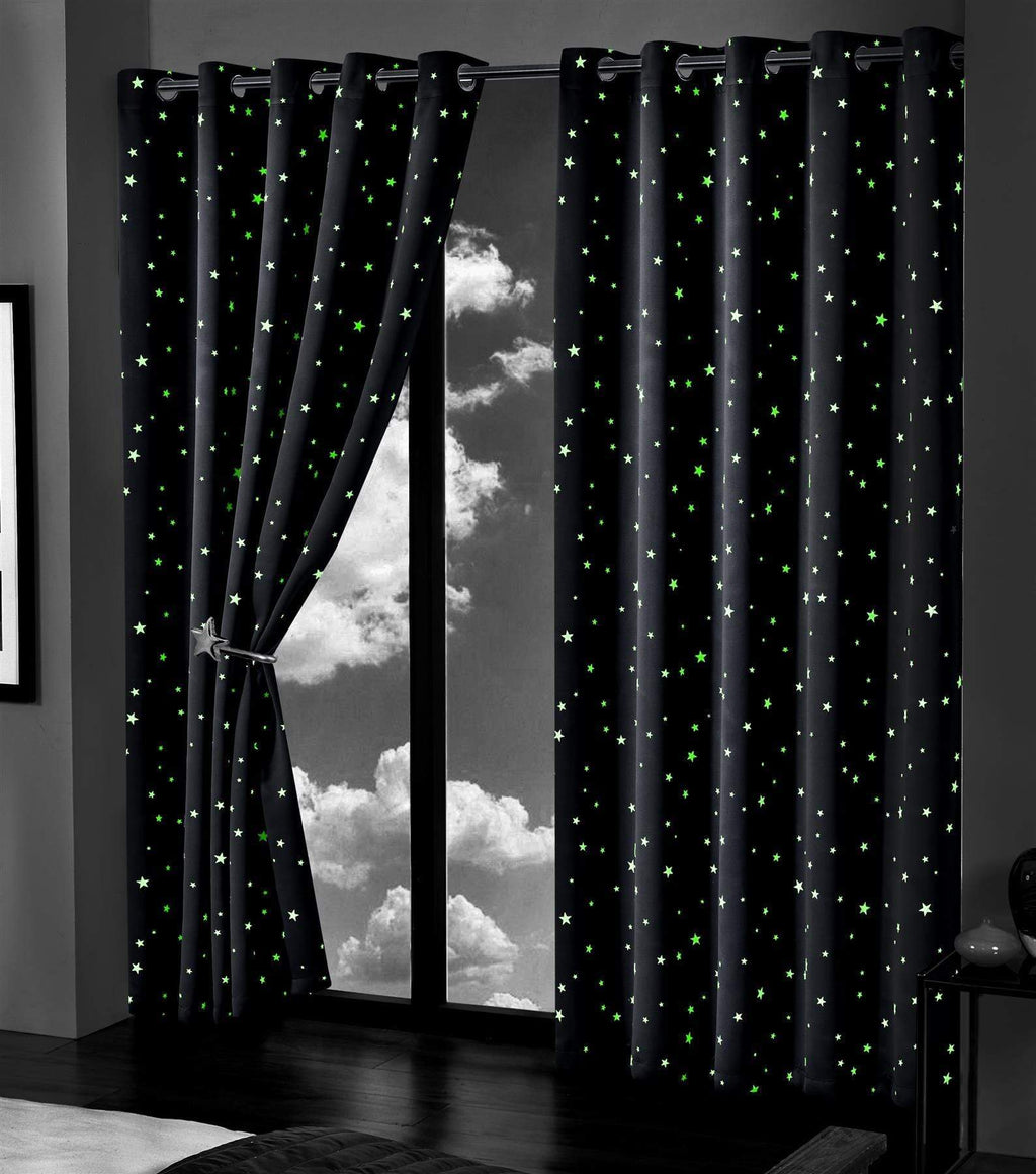 OLIVIA ROCCO Glow In The Dark Blackout Curtains – Thermal Noise Reducing