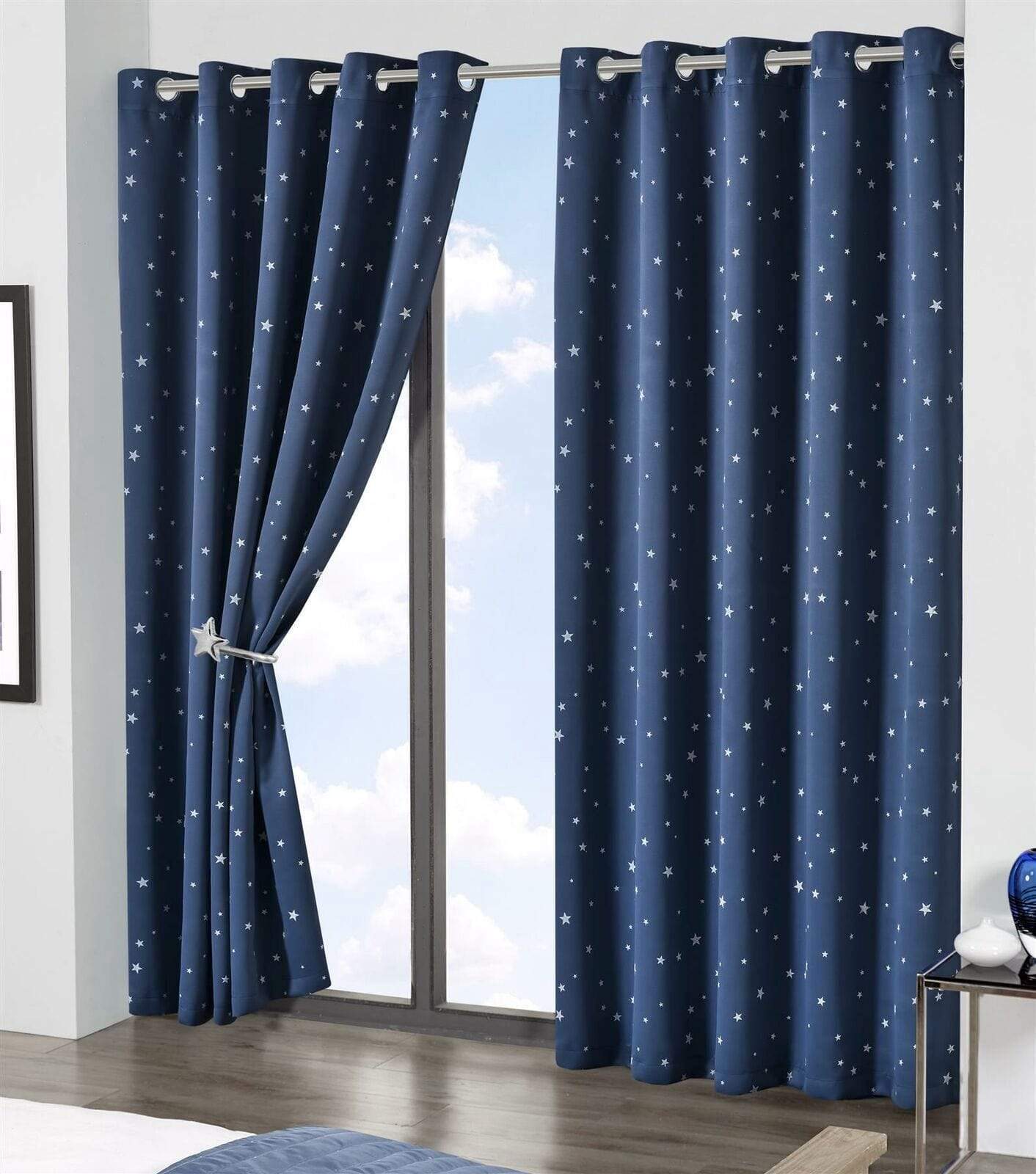 OLIVIA ROCCO Glow In The Dark Blackout Curtains – Thermal Noise Reducing