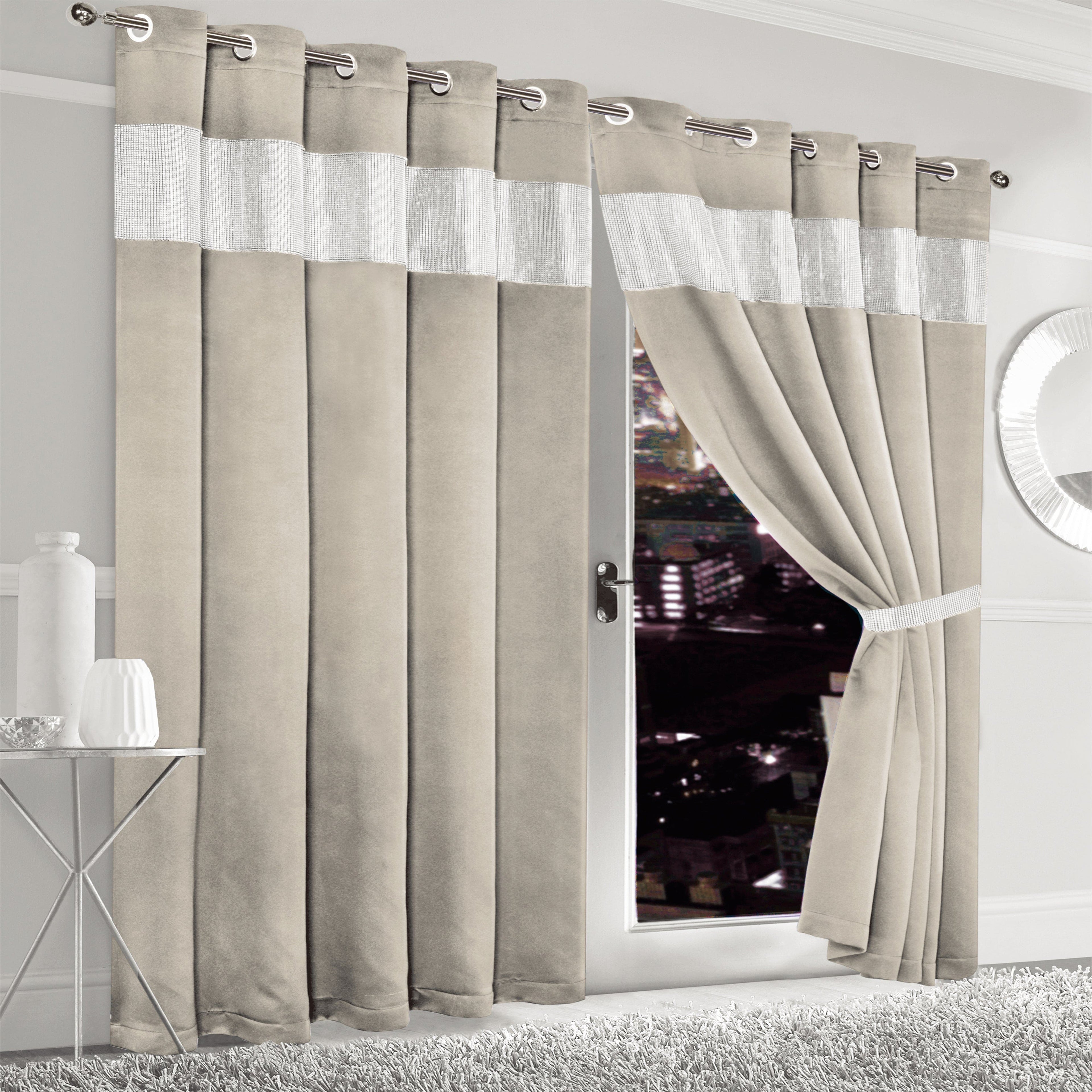 OLIVIA ROCCO Blackout Eyelet Curtains – Thermal Natural Window Dressings