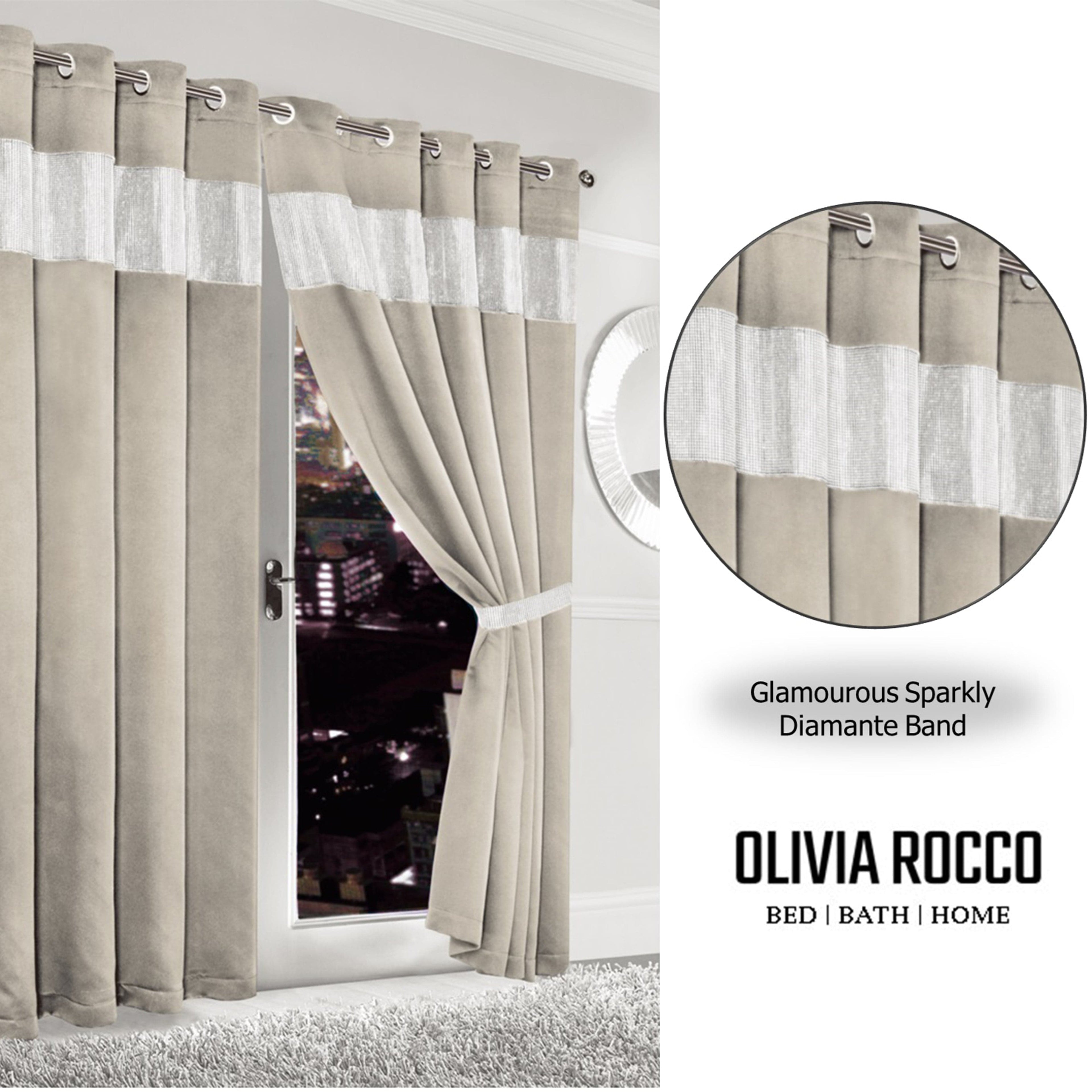 OLIVIA ROCCO Blackout Eyelet Curtains – Thermal Natural Window Dressings