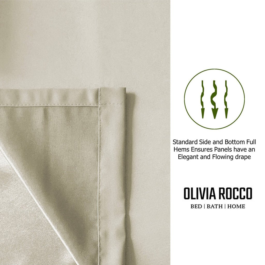 OLIVIA ROCCO Blackout Eyelet Curtains – Thermal Natural Window Dressings
