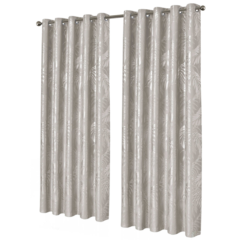 OLIVIA ROCCO Leaf Sparkle Blackout Curtains – Thermal Eyelet Drapes