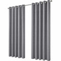 OLIVIA ROCCO Paris Grey Geometric Eyelet Jacquard Thermal Blackout Curtains