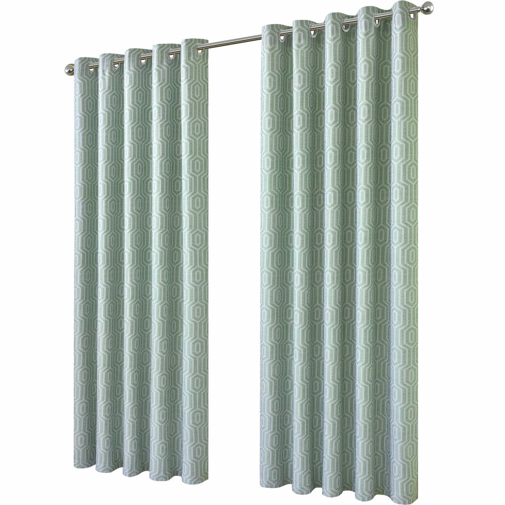 OLIVIA ROCCO Paris Sage Green Eyelet Jacquard Thermal Curtains