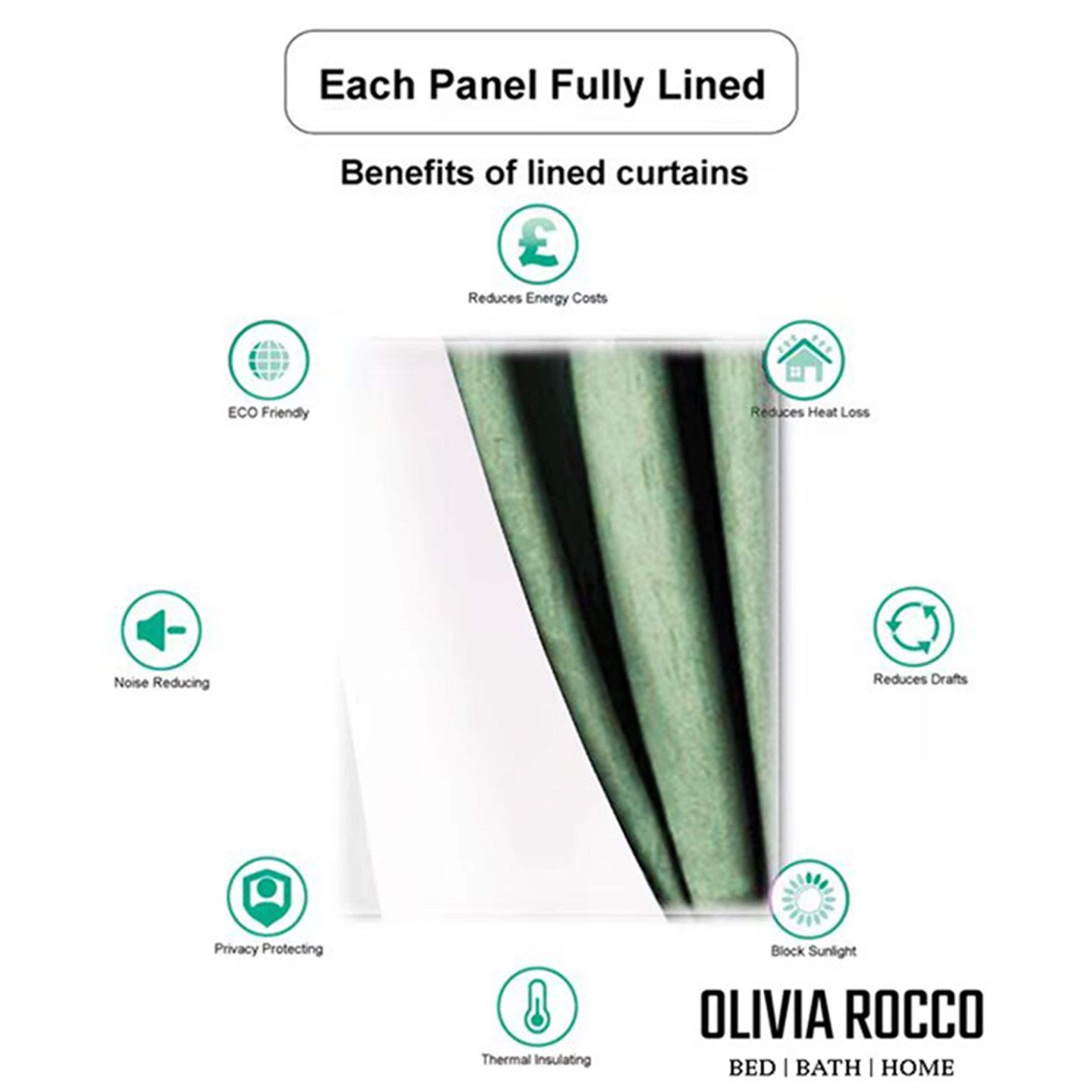 OLIVIA ROCCO Paris Sage Green Eyelet Jacquard Thermal Curtains
