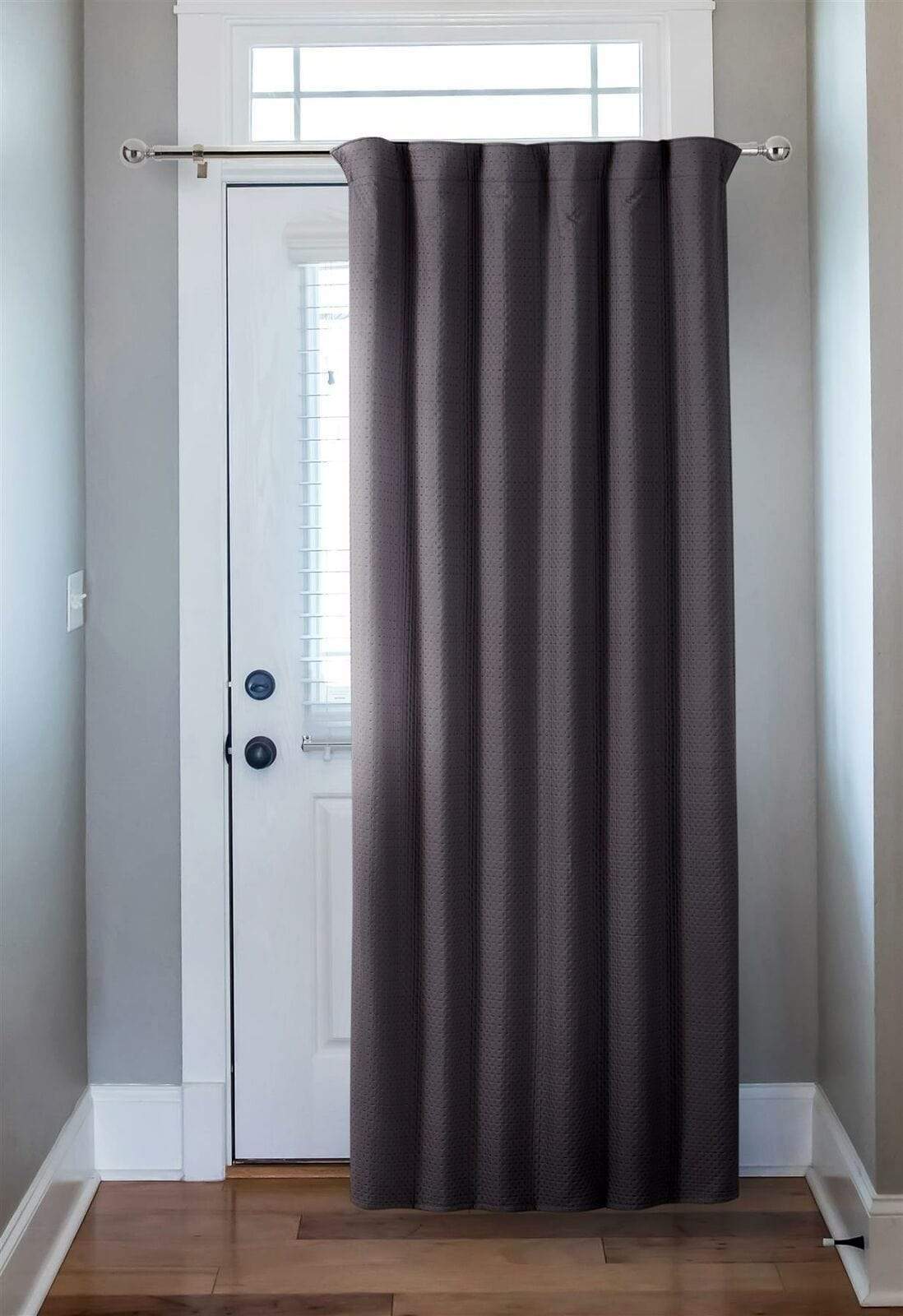 OLIVIA ROCCO Capri Thermal Door Curtain – Pencil Pleat Noise Reducing