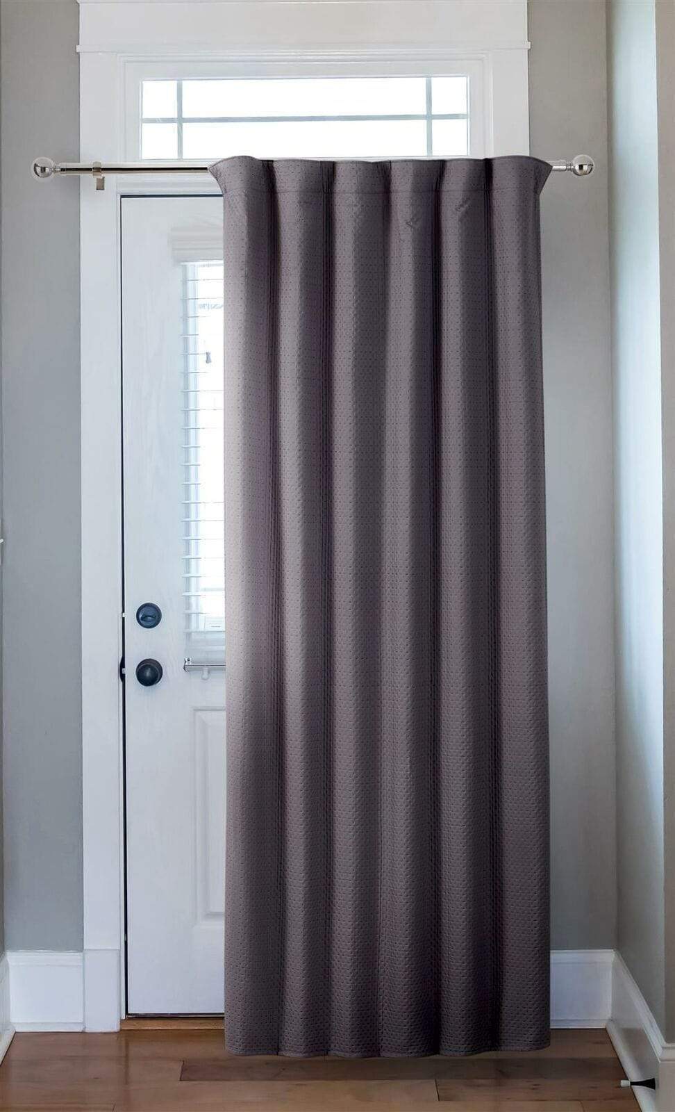 OLIVIA ROCCO Capri Thermal Door Curtain – Pencil Pleat Noise Reducing