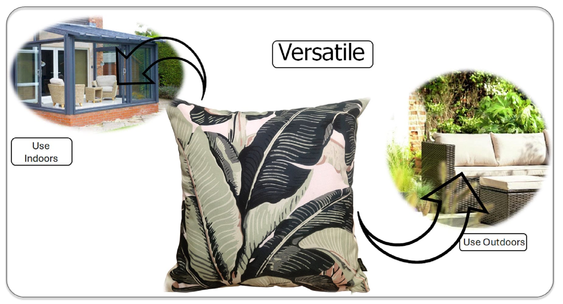 OLIVIA ROCCO Banza Waterproof Cushion Covers | Reversible 43 x 43 cm