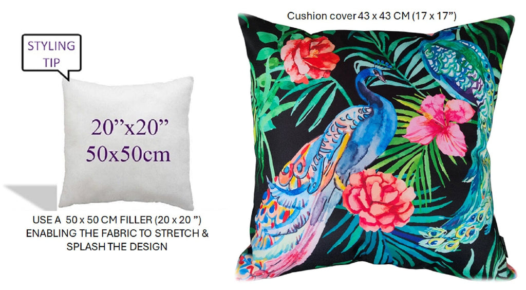 OLIVIA ROCCO Waterproof Cushion Covers – 43x43cm Reversible Outdoor Garden