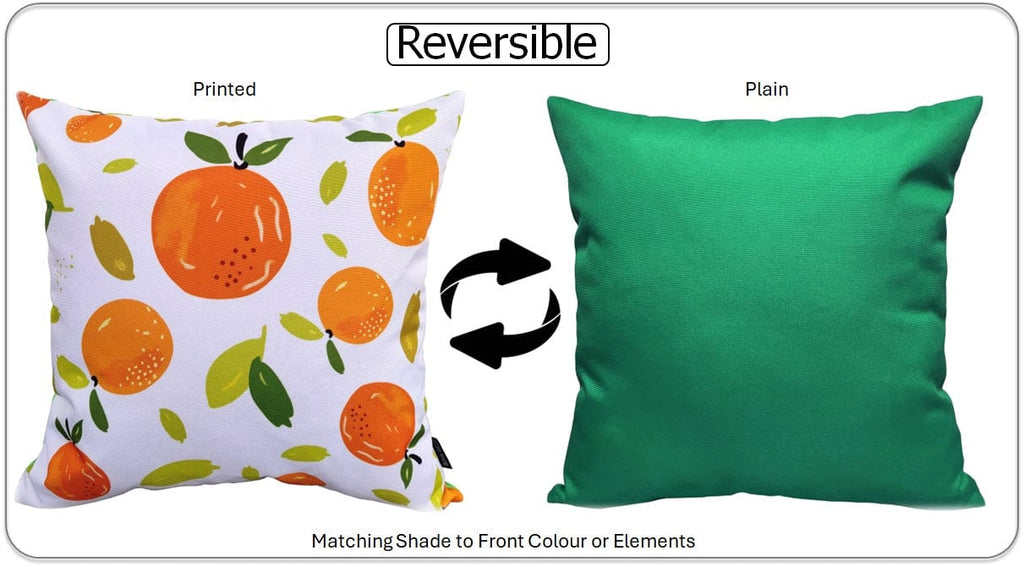 OLIVIA ROCCO Waterproof Cushion Covers – 43x43cm Reversible Outdoor Garden