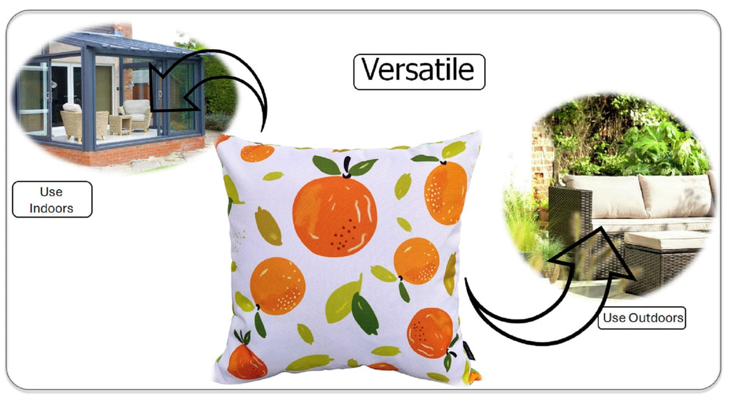 OLIVIA ROCCO Waterproof Cushion Covers – 43x43cm Reversible Outdoor Garden
