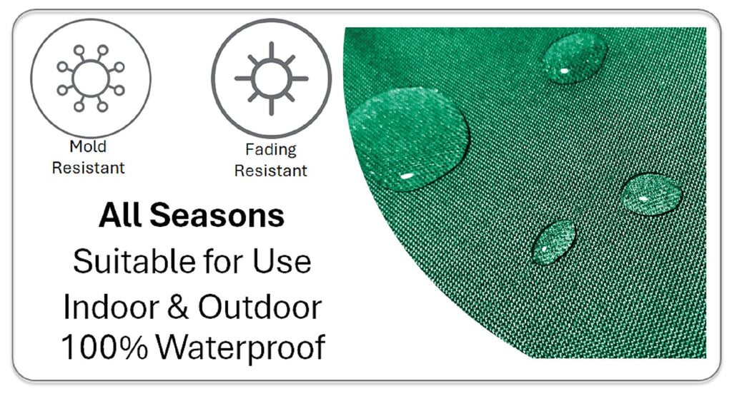 OLIVIA ROCCO Waterproof Cushion Covers – 43x43cm Reversible Outdoor Garden