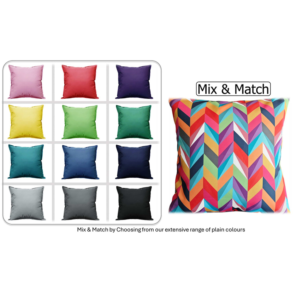 OLIVIA ROCCO Waterproof Cushion Covers – 43x43 cm Outdoor Garden Patio