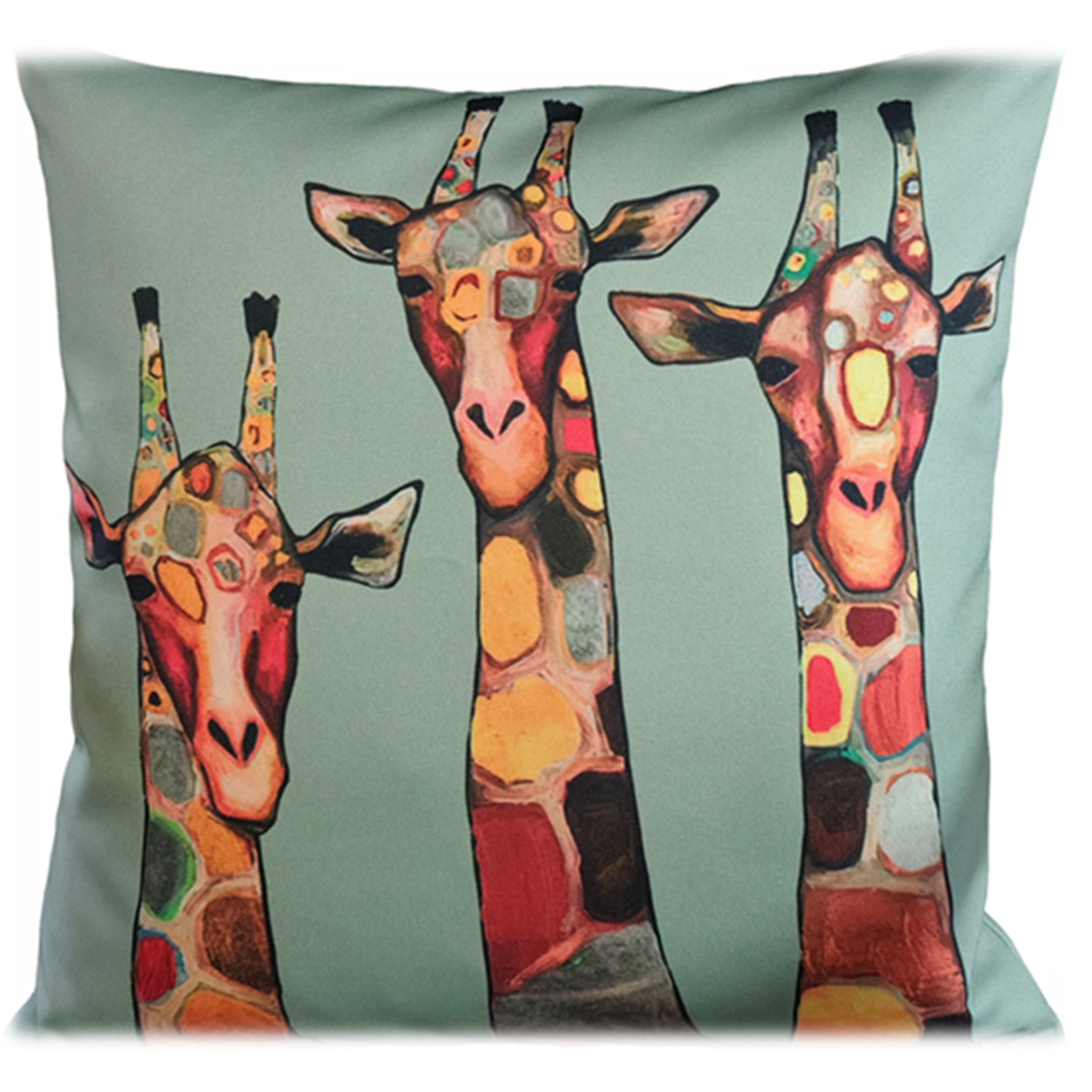 OLIVIA ROCCO Giraffe Waterproof Cushion Covers | 43x43 cm Reversible