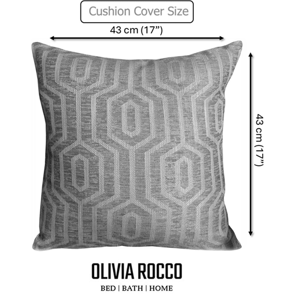 OLIVIA ROCCO Paris Cushion Covers 2 Pack – Grey Square Decorative Cushions