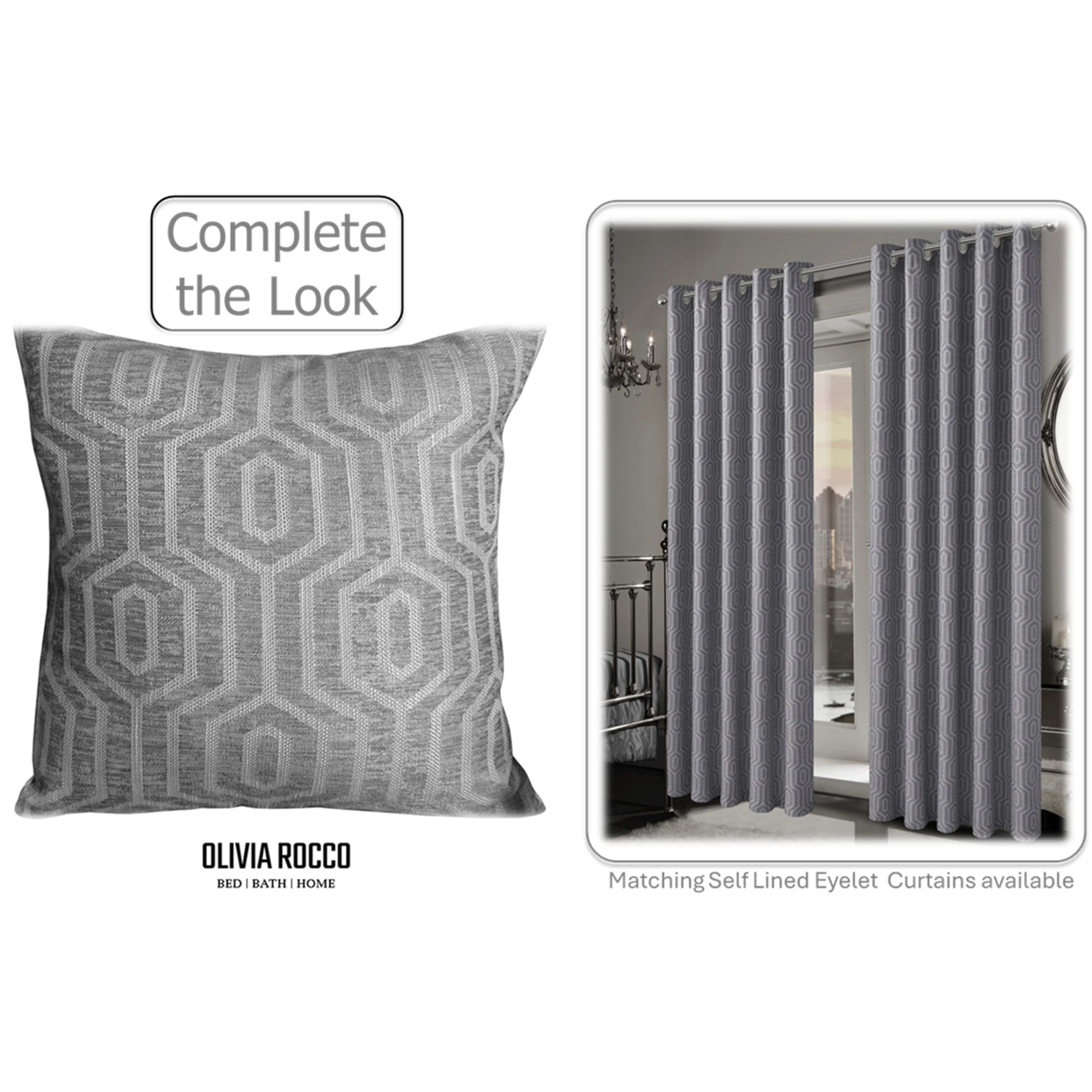 OLIVIA ROCCO Paris Cushion Covers 2 Pack – Grey Square Decorative Cushions