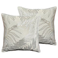 OLIVIA ROCCO Leaf Sparkle Cushion Covers 2 Pack – Natural Decorative Cases