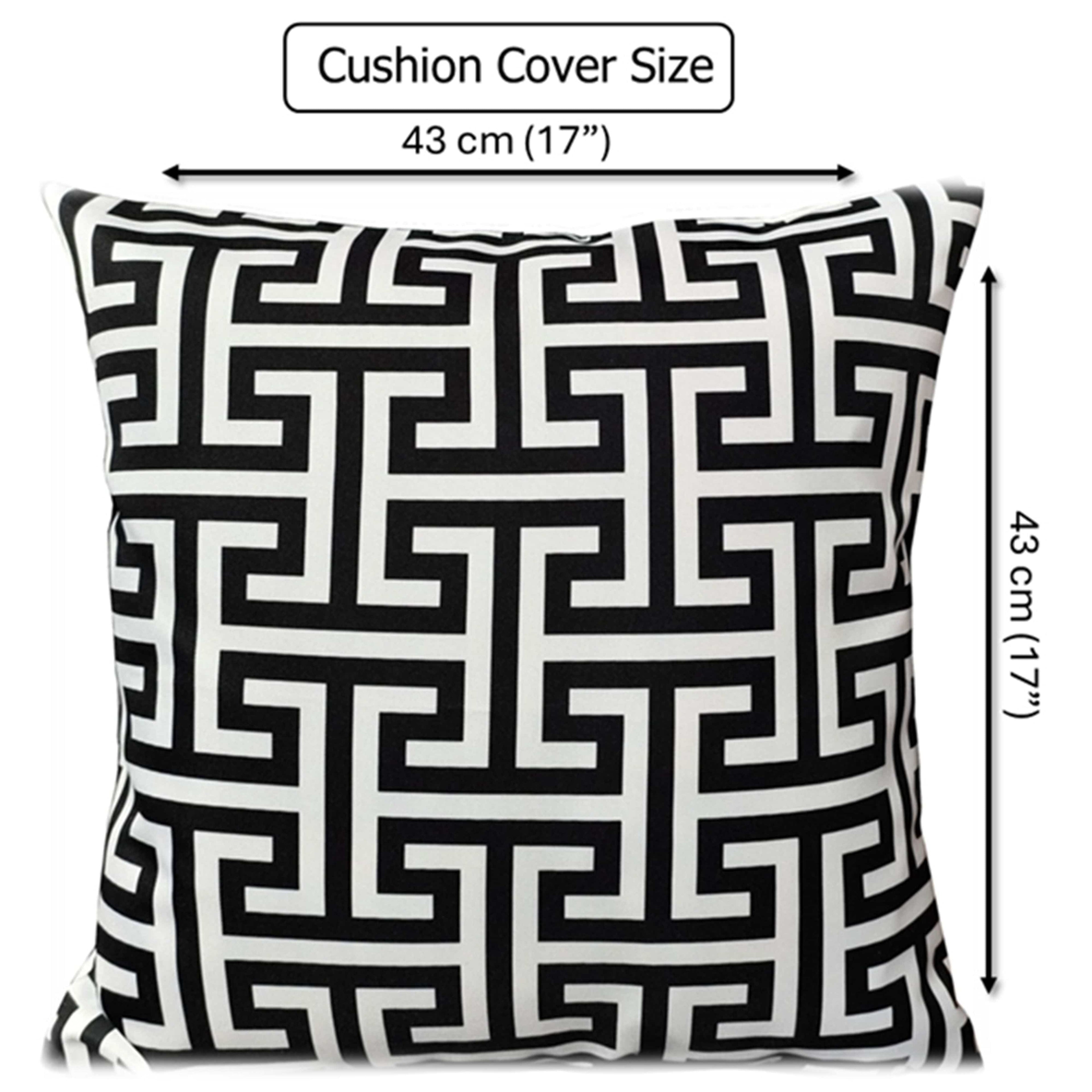 OLIVIA ROCCO Milano Black Waterproof Cushion Covers 43x43 cm Outdoor Indoor