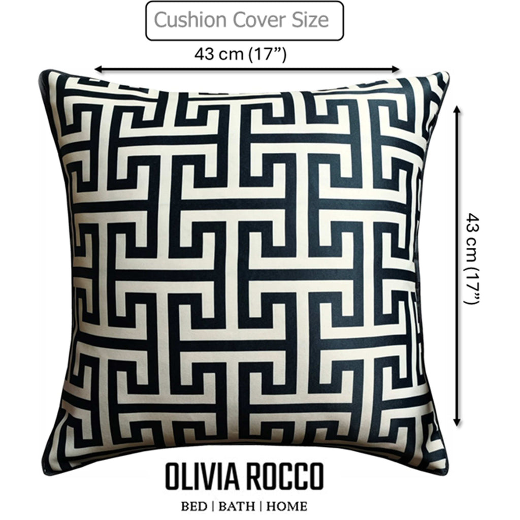 OLIVIA ROCCO Milano Black Scatter Cushion Covers - 2 Pack Soft Throw Pillows