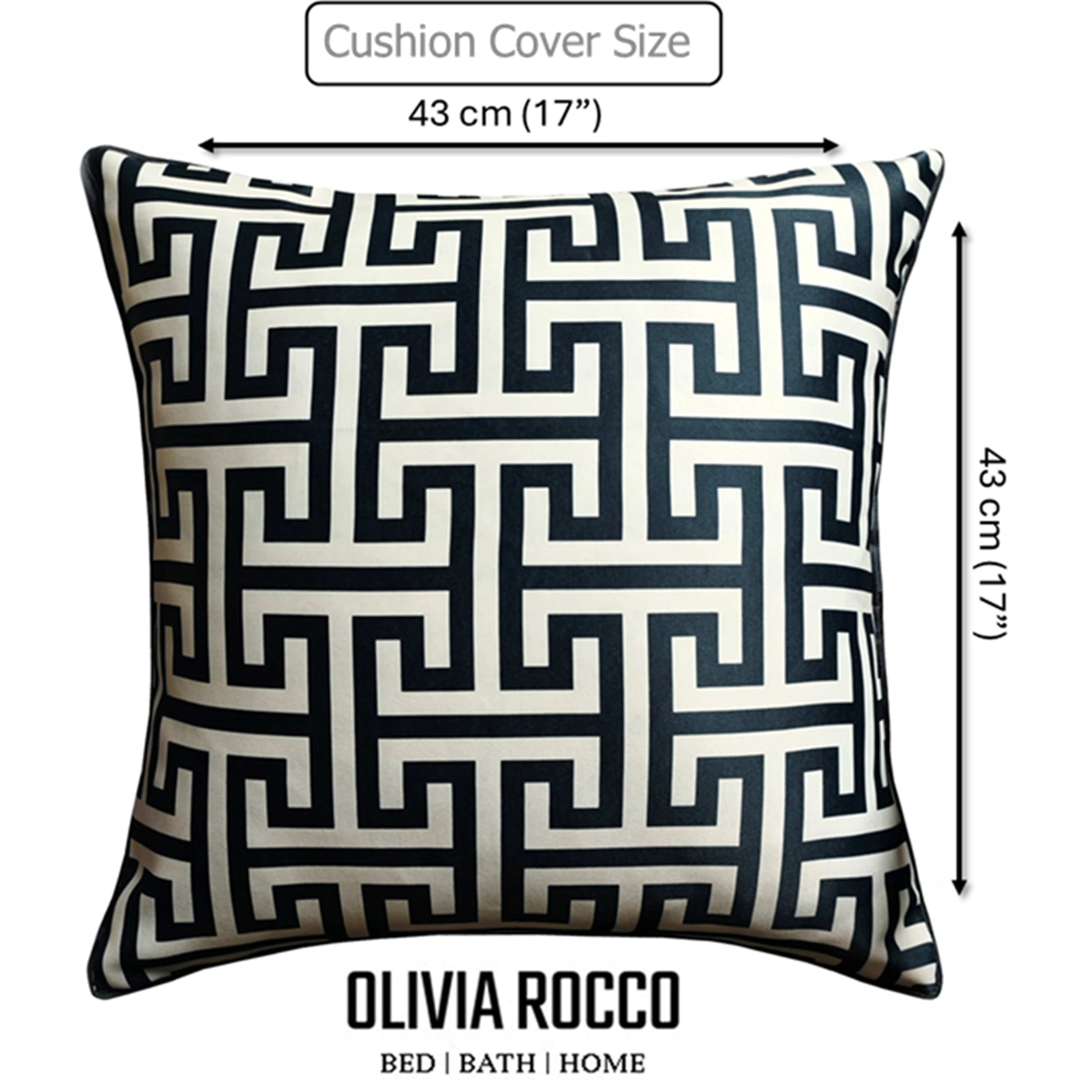 OLIVIA ROCCO Milano Black Scatter Cushion Covers - 2 Pack Soft Throw Pillows