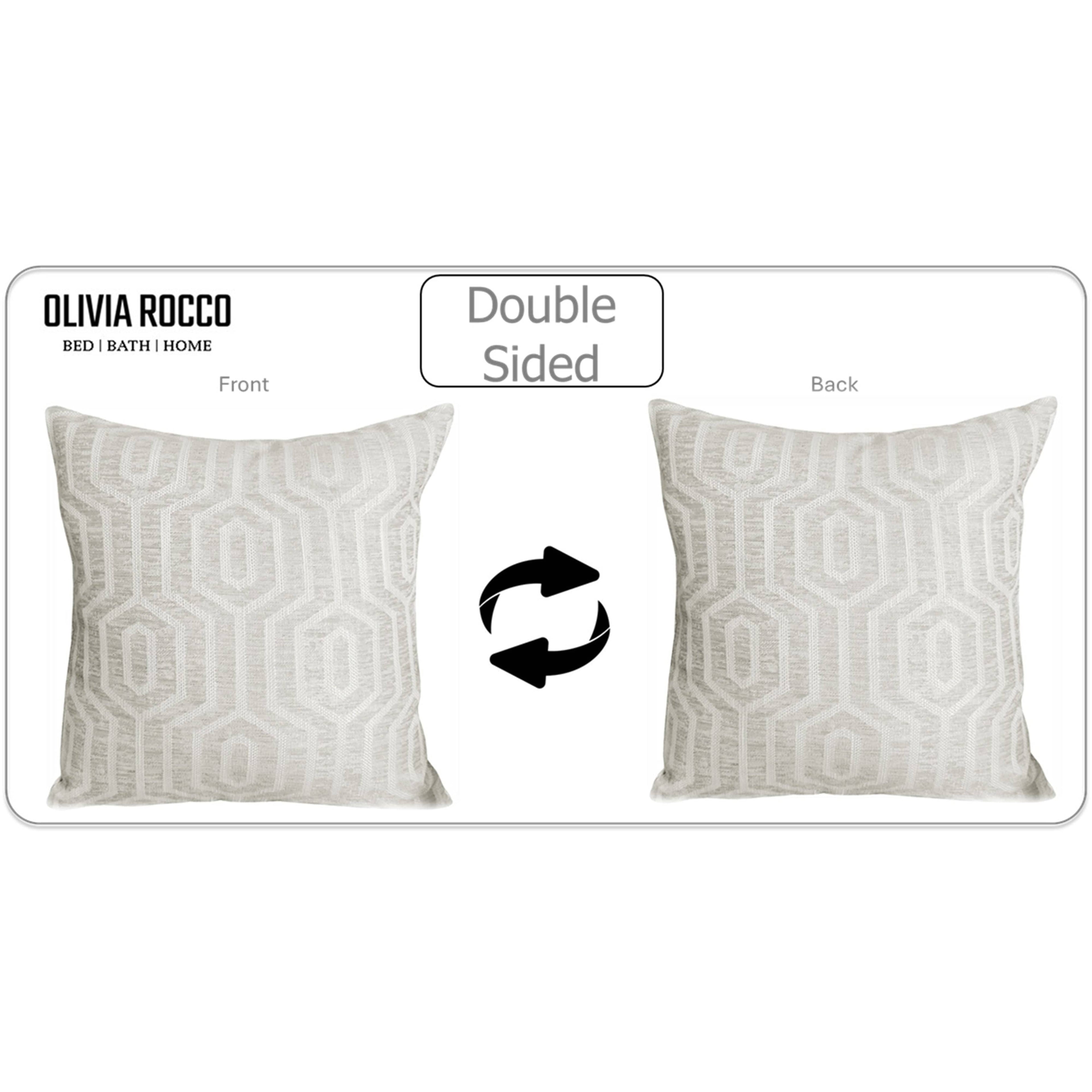OLIVIA ROCCO Paris Cushion Covers 2 Pack – Natural Square 43x43cm