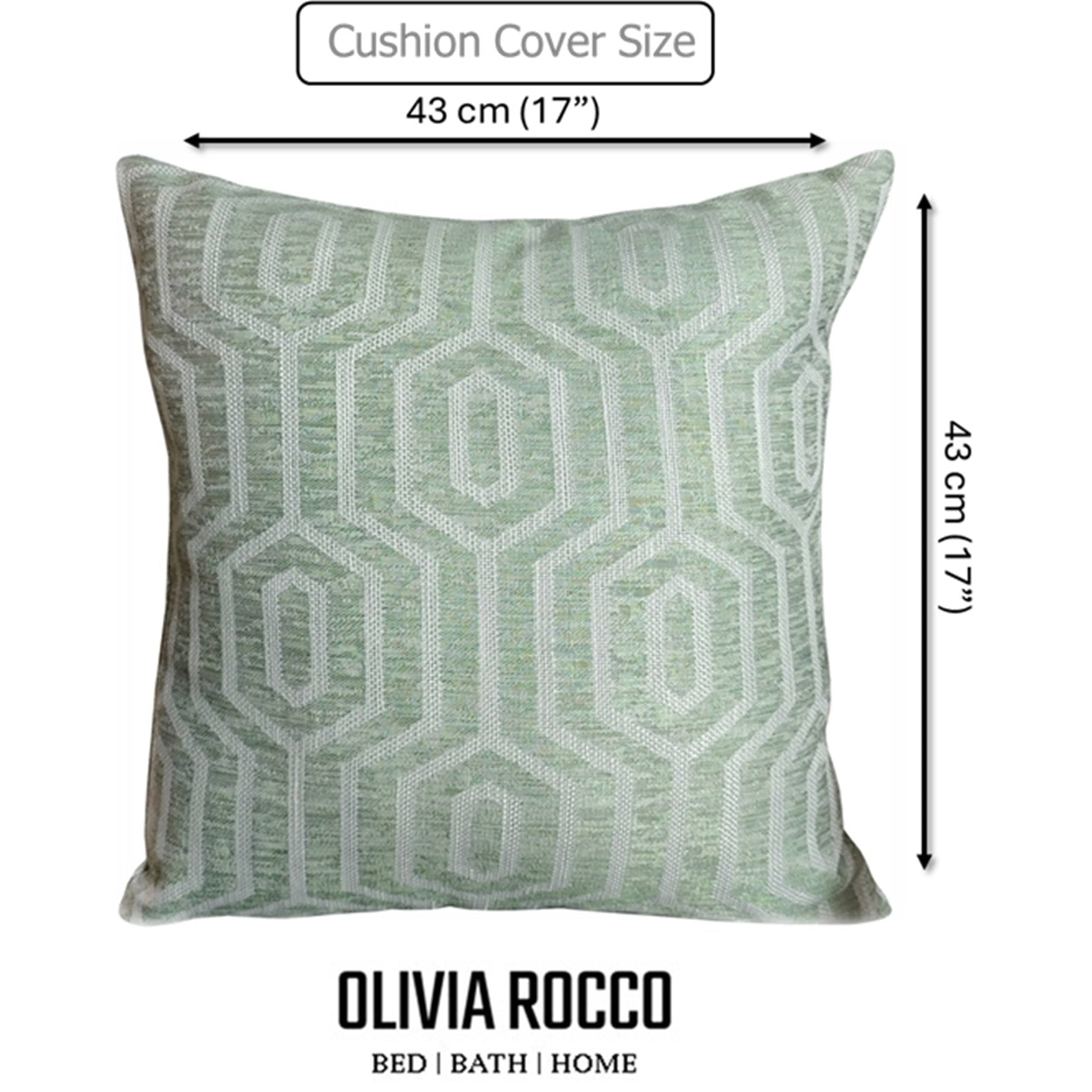 OLIVIA ROCCO Sage Green Cushion Covers 2 Pack – 43x43cm Square Covers
