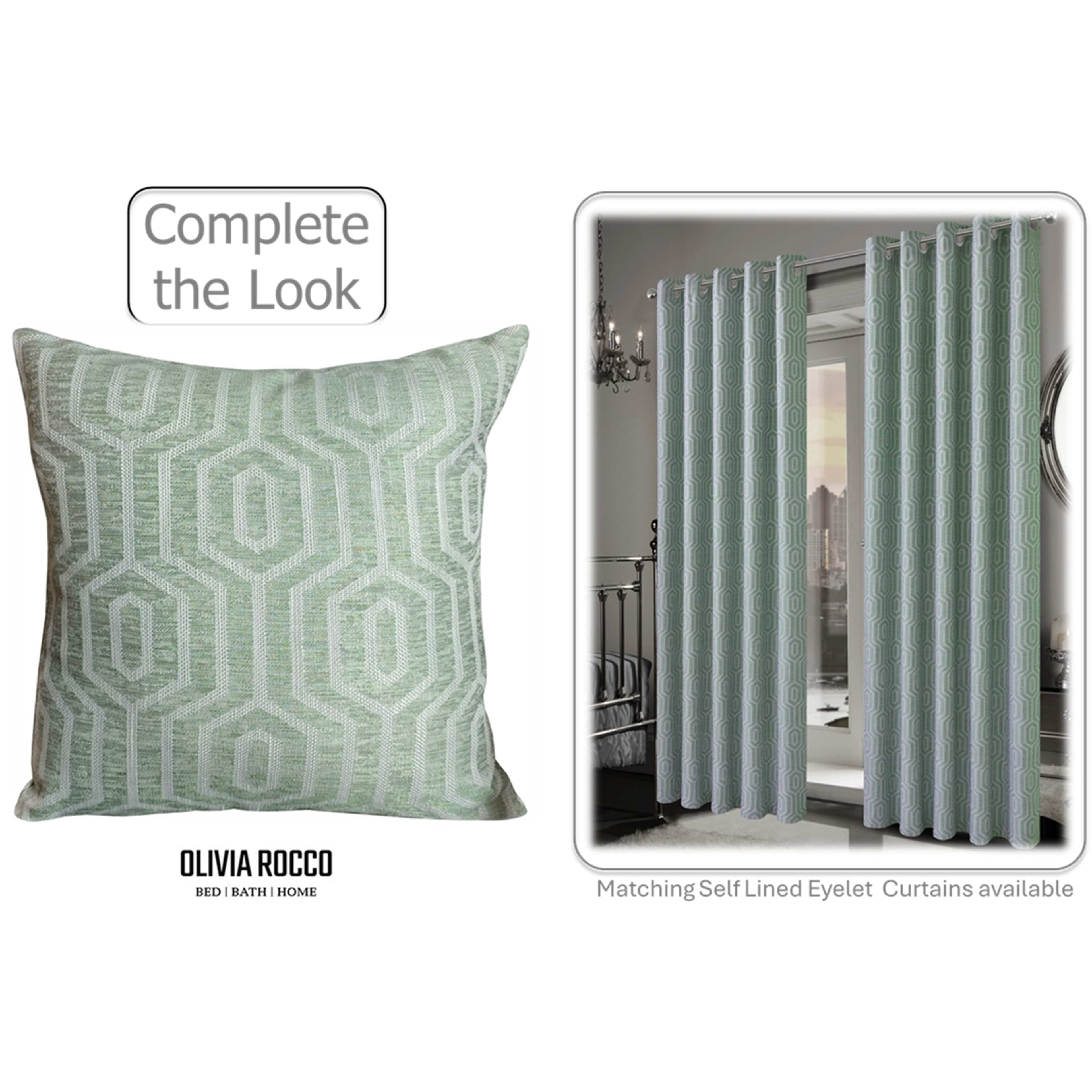 OLIVIA ROCCO Sage Green Cushion Covers 2 Pack – 43x43cm Square Covers
