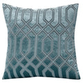 OLIVIA ROCCO Luxe Geo Velvet Cushion Covers 2 Pack - Teal 43x43 cm