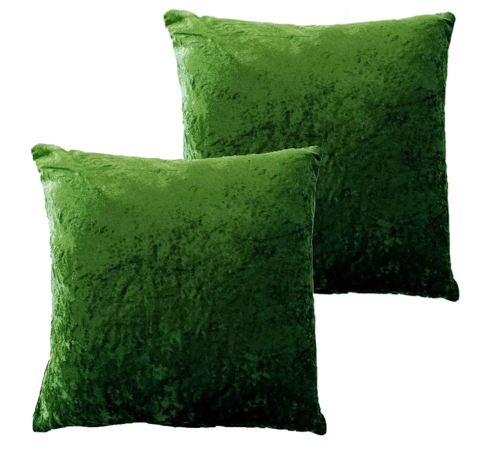 OLIVIA ROCCO Crushed Velvet Cushion Covers | 17x17 Inch Pillow Cases Pack of 2
