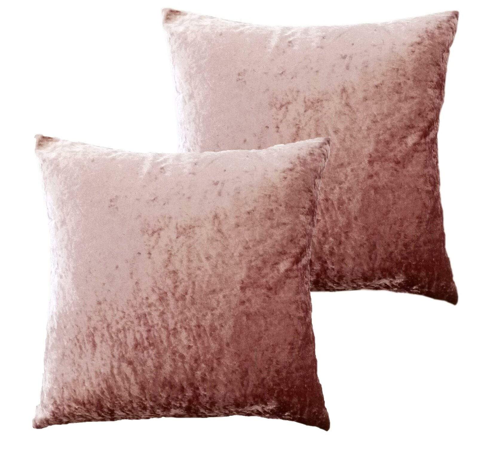 OLIVIA ROCCO Crushed Velvet Cushion Covers | 17x17 Inch Pillow Cases Pack of 2
