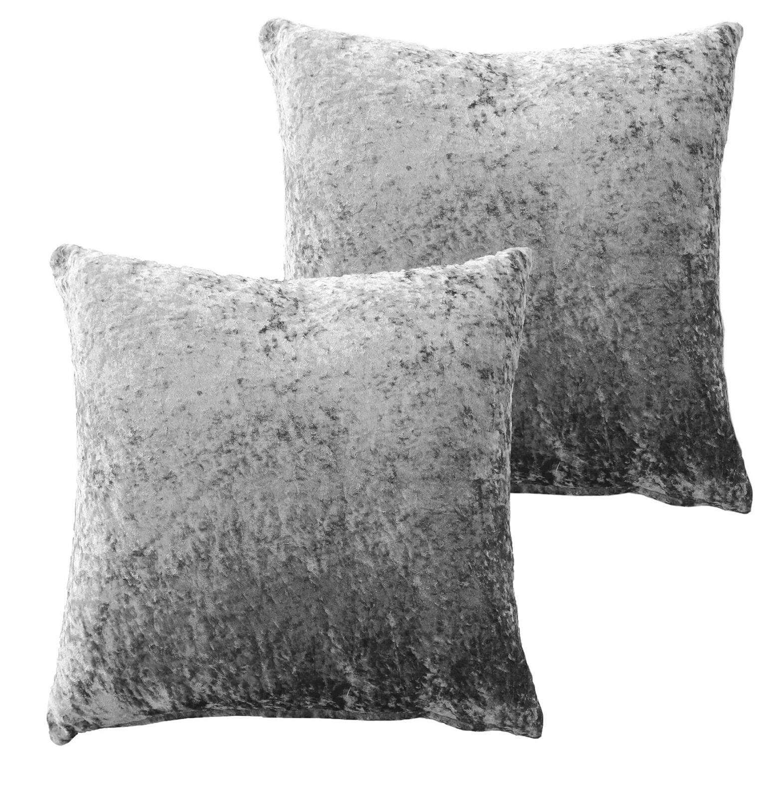 OLIVIA ROCCO Crushed Velvet Cushion Covers | 17x17 Inch Pillow Cases Pack of 2