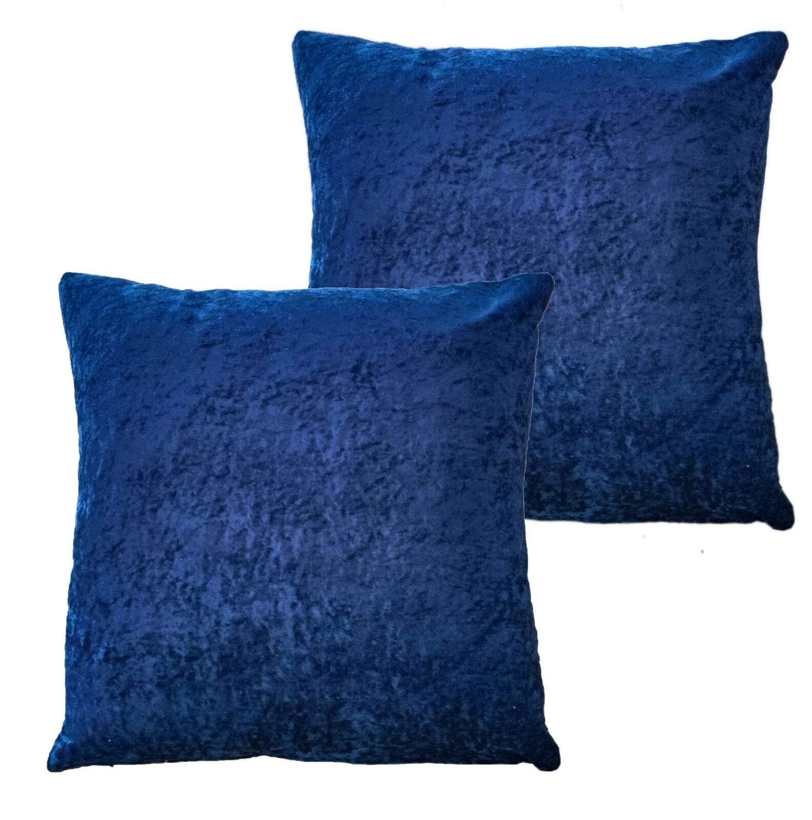 OLIVIA ROCCO Crushed Velvet Cushion Covers | 17x17 Inch Pillow Cases Pack of 2