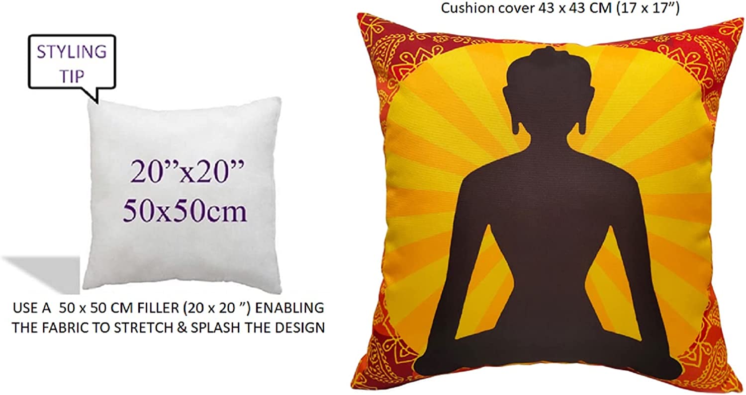 OLIVIA ROCCO Buddha Waterproof Cushion Covers | Reversible 43x43 cm