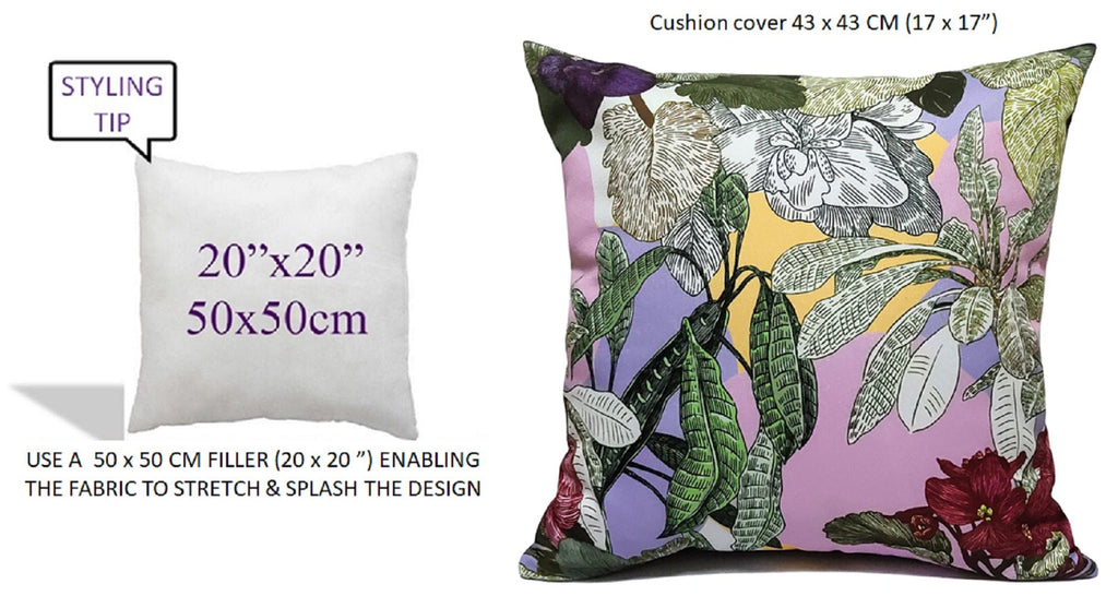 OLIVIA ROCCO Waterproof Cushion Covers | Dhalia Lilac Reversible 43x43cm