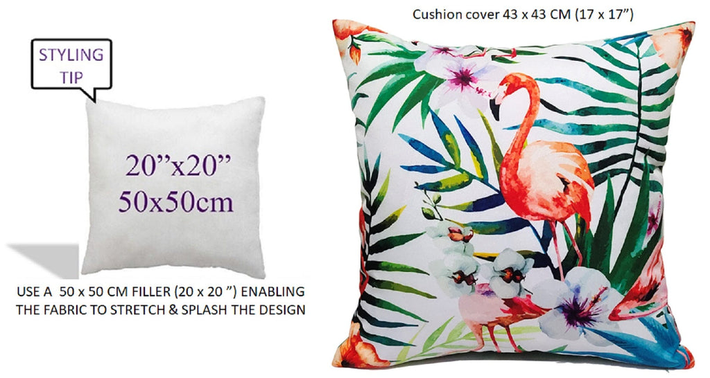 OLIVIA ROCCO Flamingo Waterproof Cushion Covers | Reversible 43x43 cm