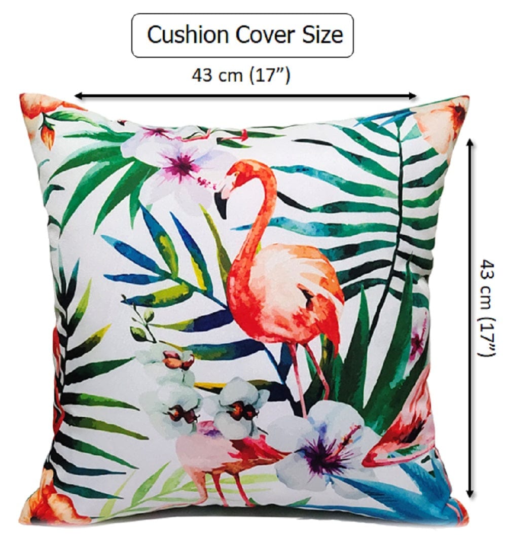 OLIVIA ROCCO Flamingo Waterproof Cushion Covers | Reversible 43x43 cm