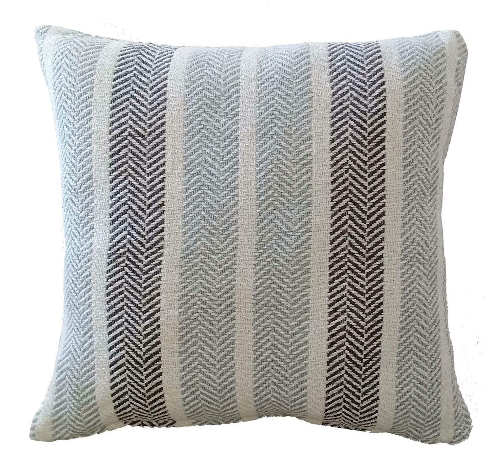 OLIVIA ROCCO Striped Cotton Cushion Covers | Indoor Outdoor Zippered Case