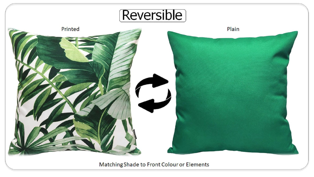 OLIVIA ROCCO Waterproof Cushion Covers – Jamil Green Reversible 43x43 cm