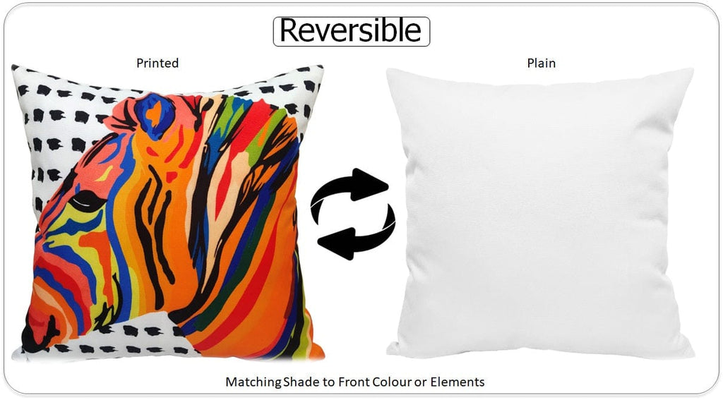 OLIVIA ROCCO Kampala Orange Waterproof Cushion Covers | Reversible 43x43cm