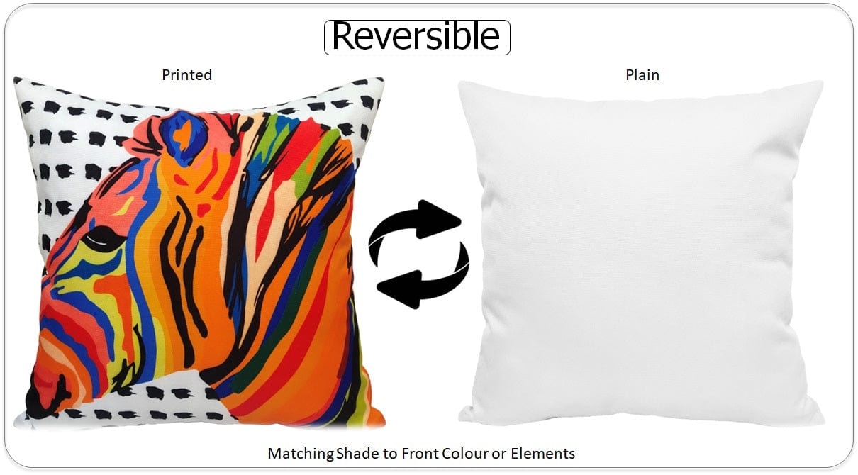 OLIVIA ROCCO Kampala Orange Waterproof Cushion Covers | Reversible 43x43cm