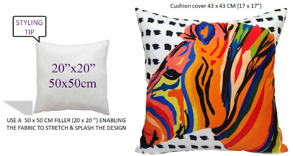 OLIVIA ROCCO Kampala Orange Waterproof Cushion Covers | Reversible 43x43cm