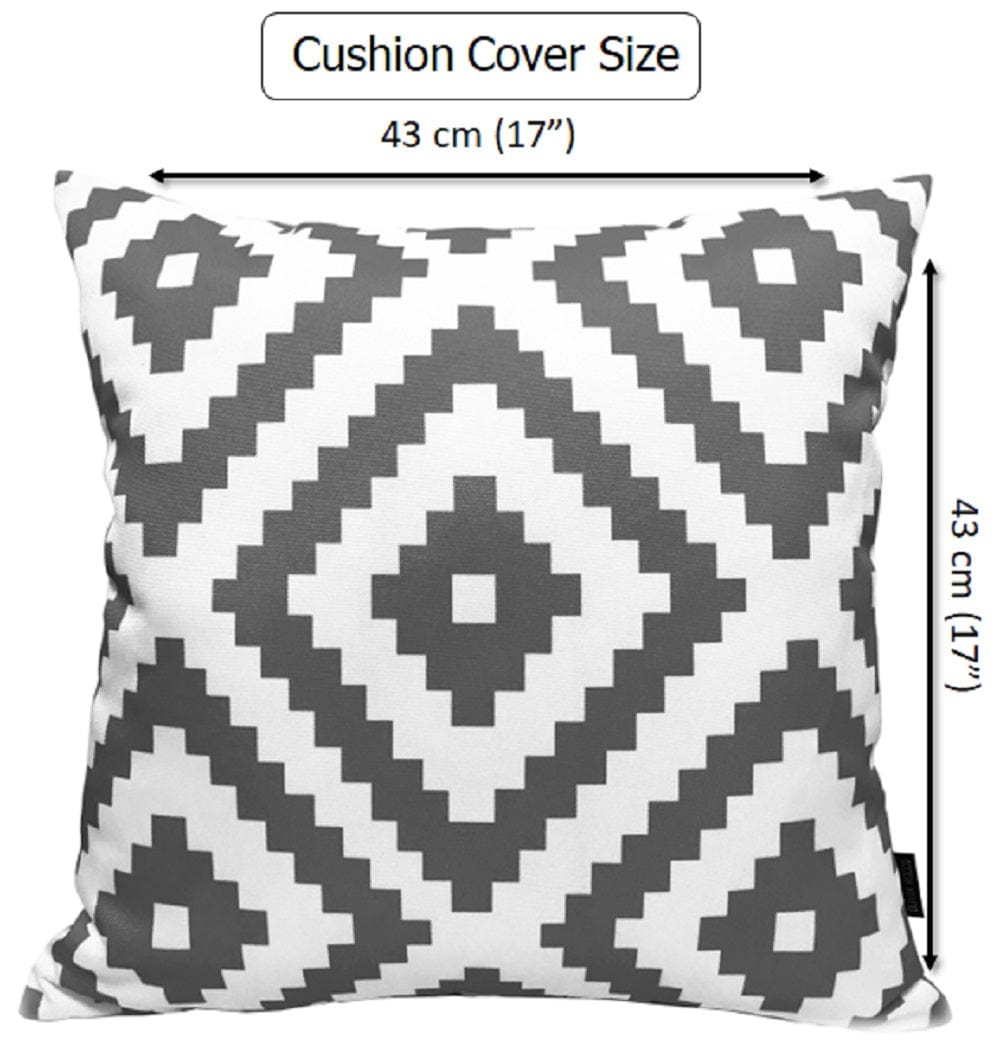 OLIVIA ROCCO Nairobi Waterproof Cushion Covers – Reversible Charcoal 43x43cm