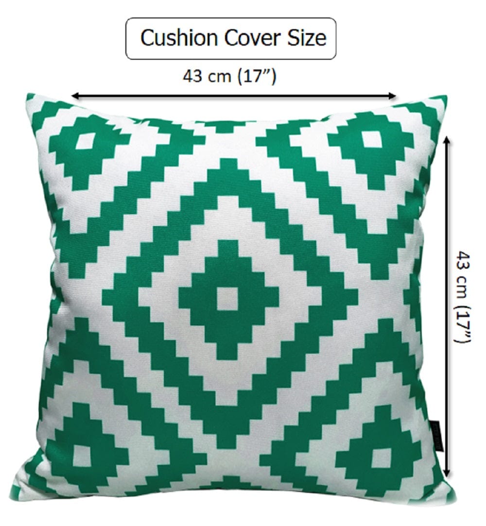OLIVIA ROCCO Nairobi Lime Green Waterproof Cushion Covers – Reversible 43x43cm