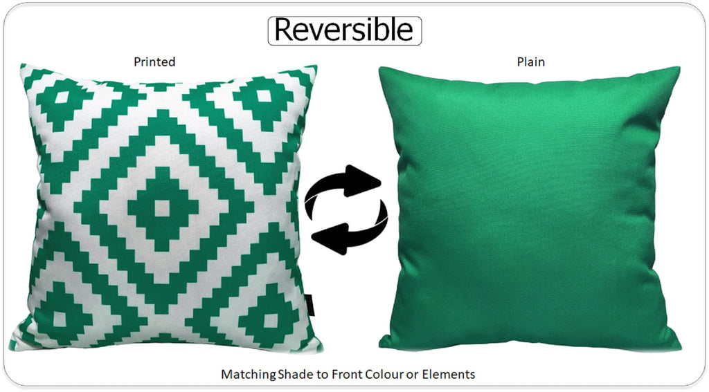 OLIVIA ROCCO Nairobi Lime Green Waterproof Cushion Covers – Reversible 43x43cm