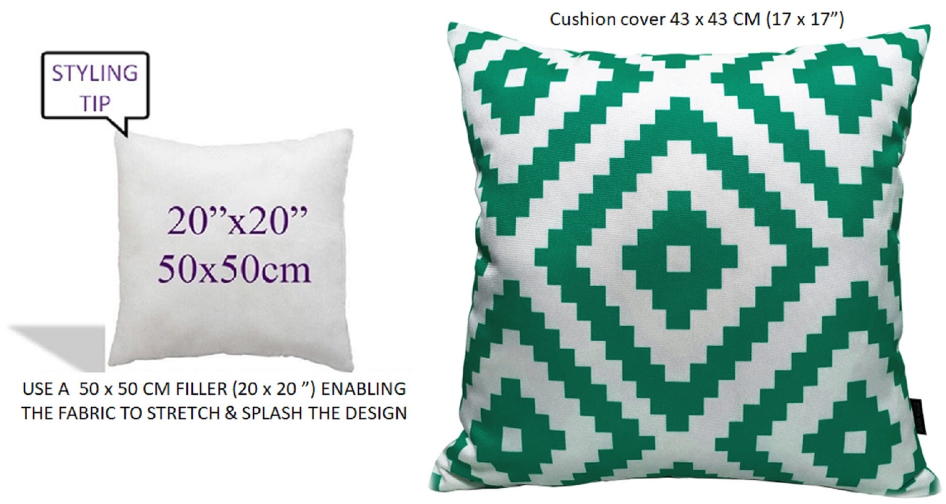 OLIVIA ROCCO Nairobi Lime Green Waterproof Cushion Covers – Reversible 43x43cm